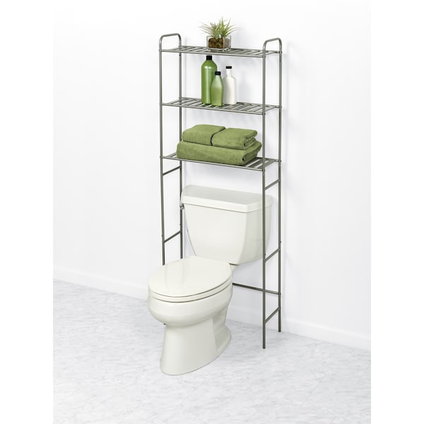 Zenna Home 60.2 in. H X 22.8 in. W X 8-1/2 in. D Silver Metal Spacesaver Shelf 2265NN - main